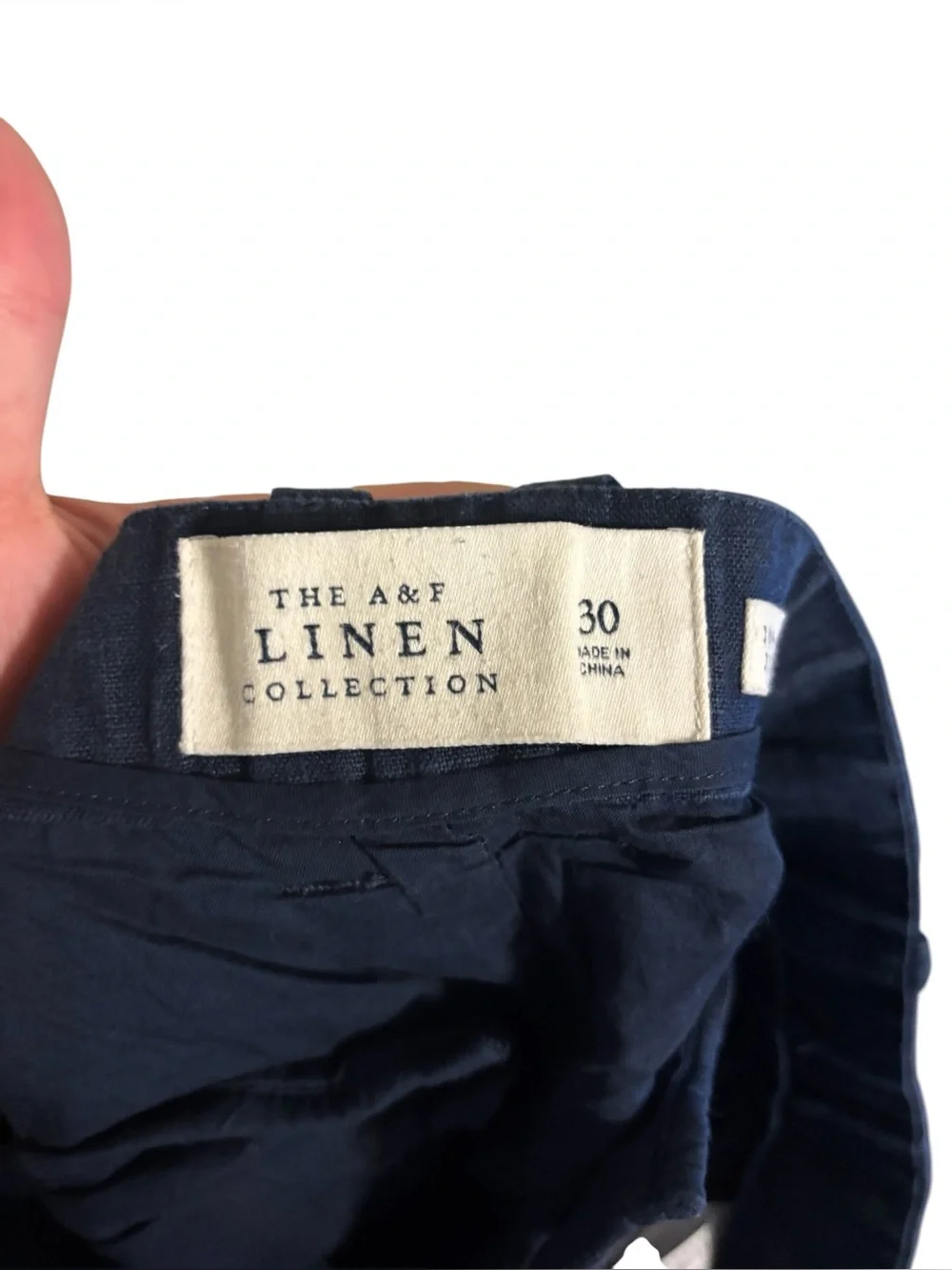Abercrombie‎ & Fitch Linen Collection Blue Shorts 4” Inseam Size 30